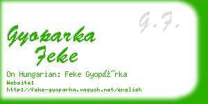 gyoparka feke business card